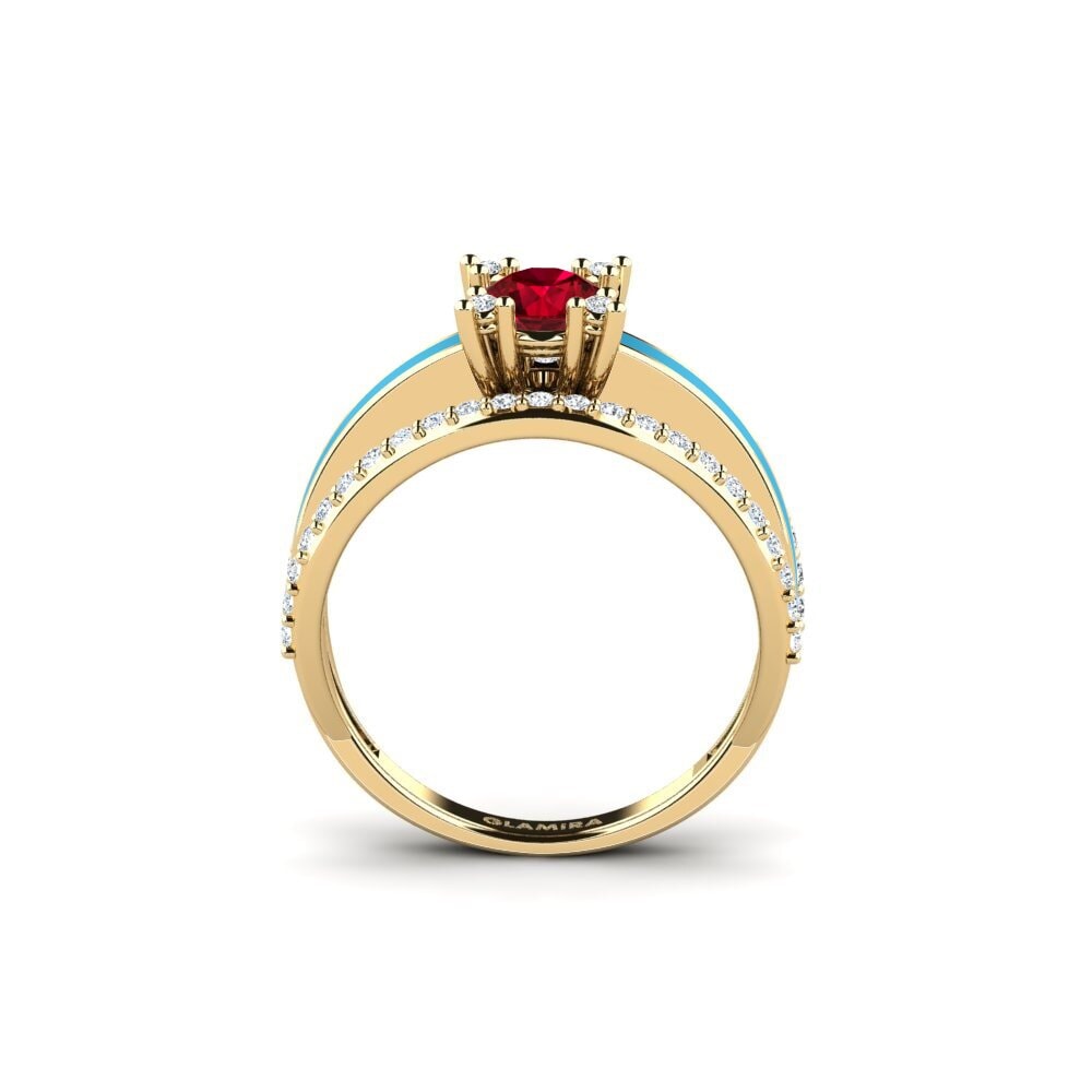 Roter Zirkonia Ring Hauli