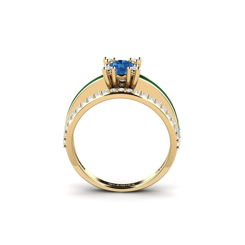 Dunkelblauer Zirkonia Ring Hauli