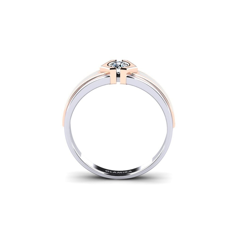 750 Weiß & Rotgold Ring Hillet