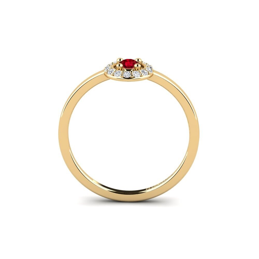 Red Zirconia Engagement Ring Ihrel
