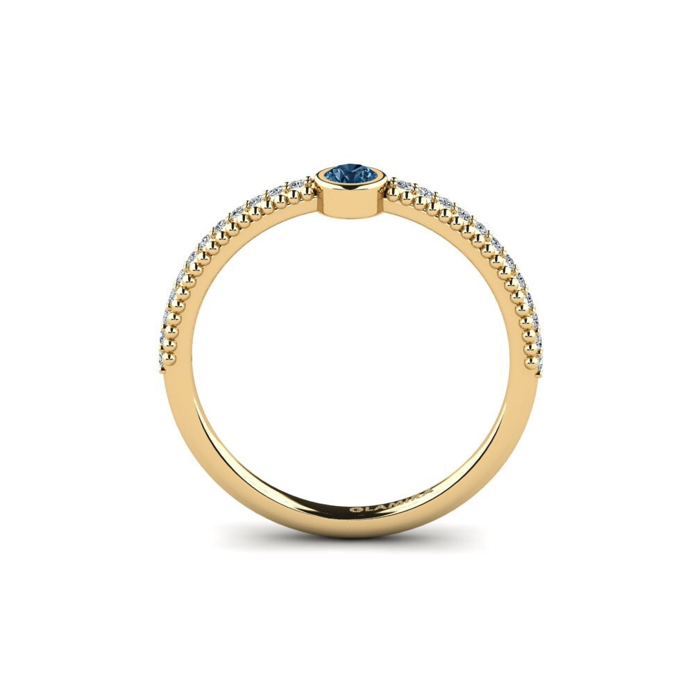 Diamante Azul Anel de Noivado Lennyess