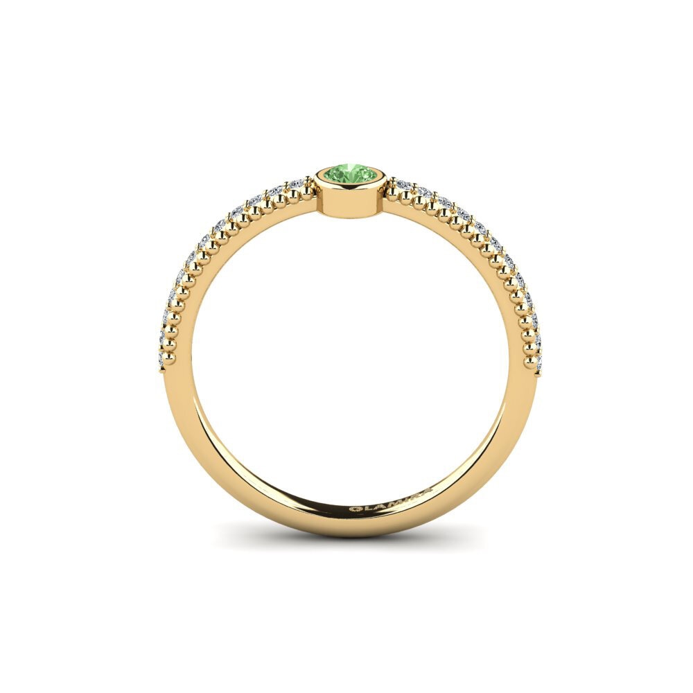 Diamante Verde Anel de Noivado Lennyess