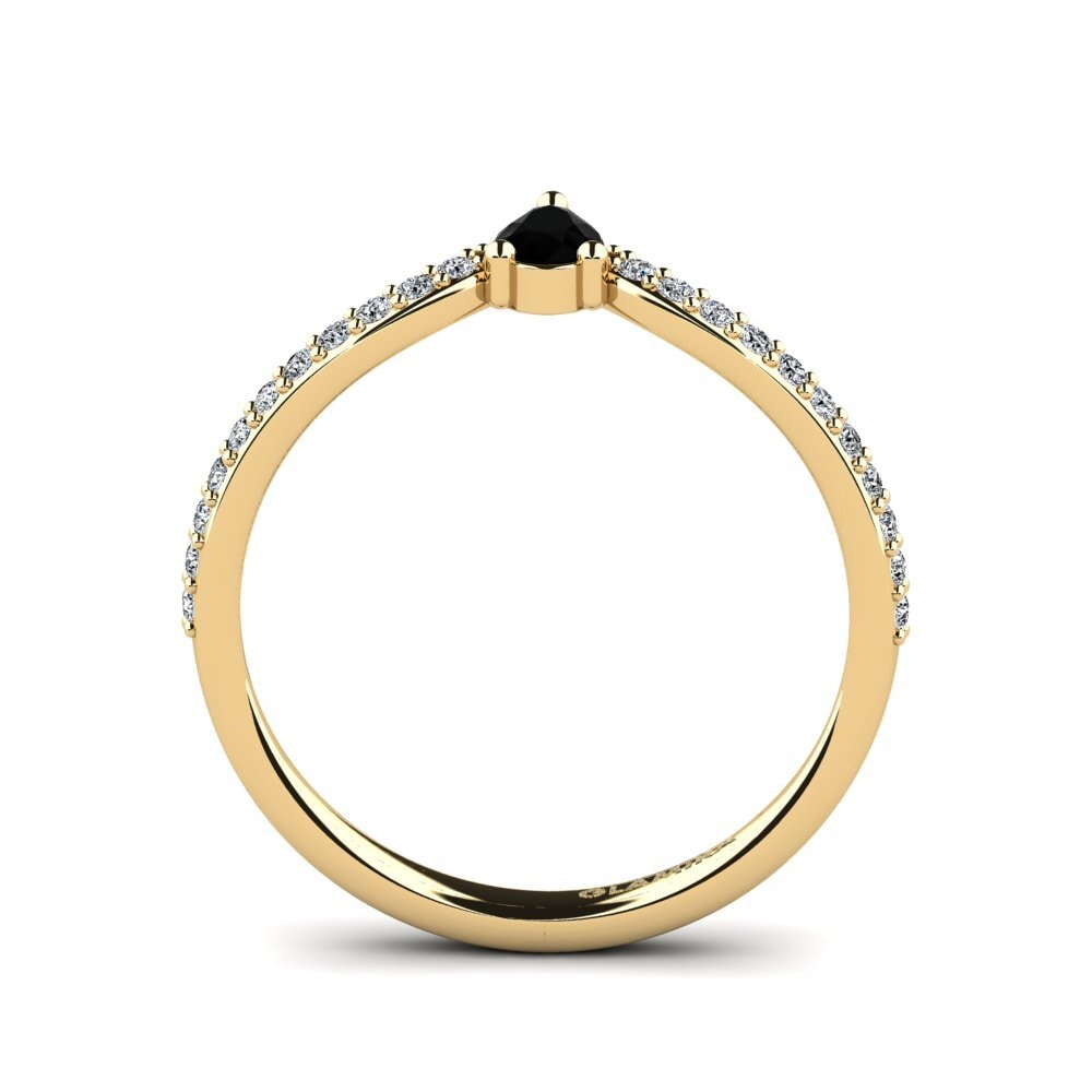 Black Diamond Engagement Ring Merint