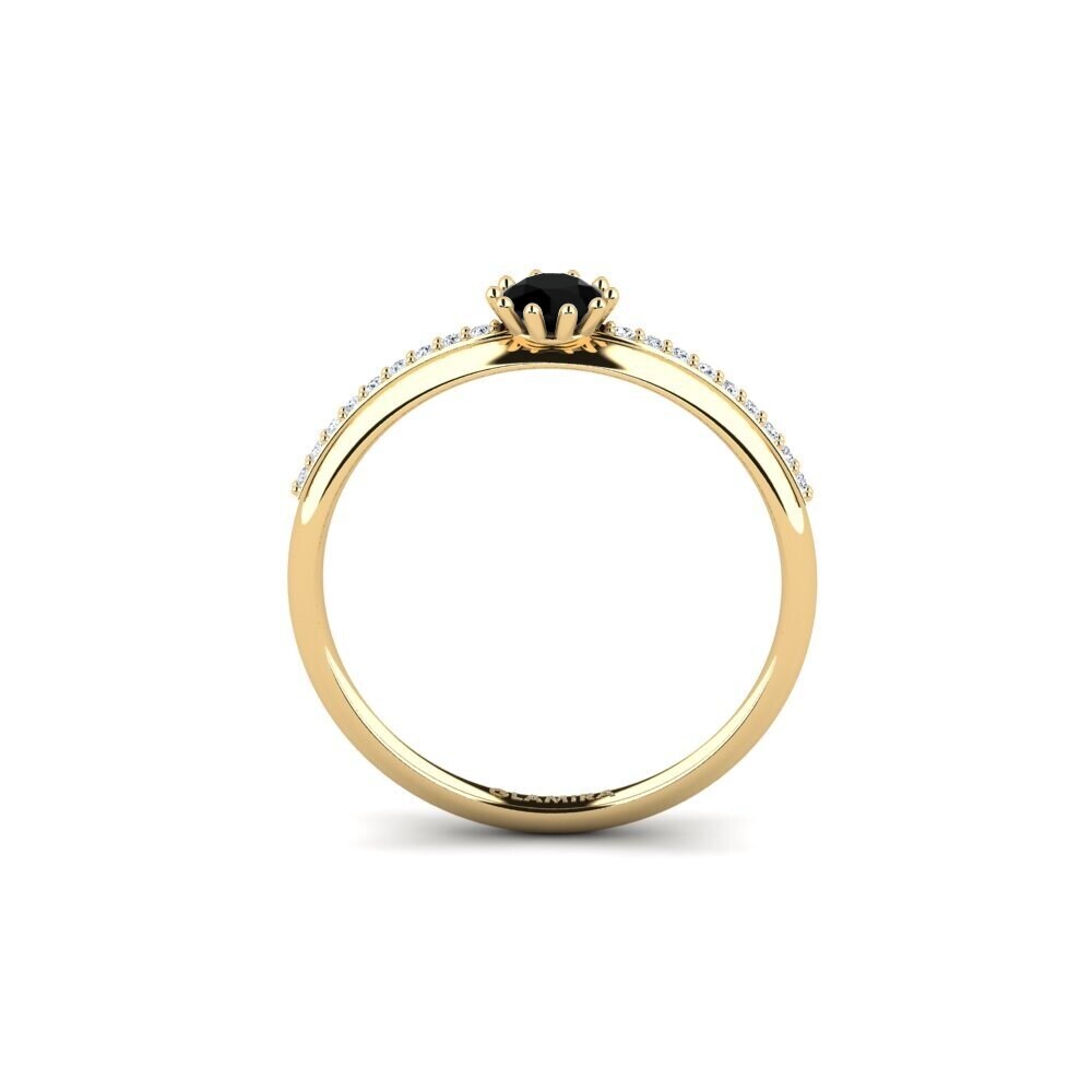 Black Sapphire Engagement Ring Shaed