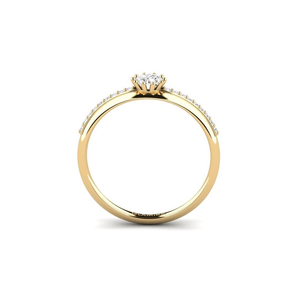 White sapphire Engagement Ring Shaed