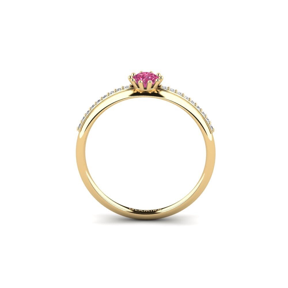 Turmalina rosa Anillo de compromiso Shaed