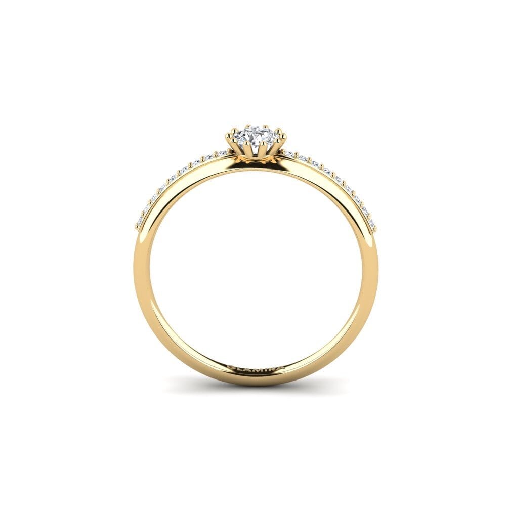 White Zircon Engagement Ring Shaed