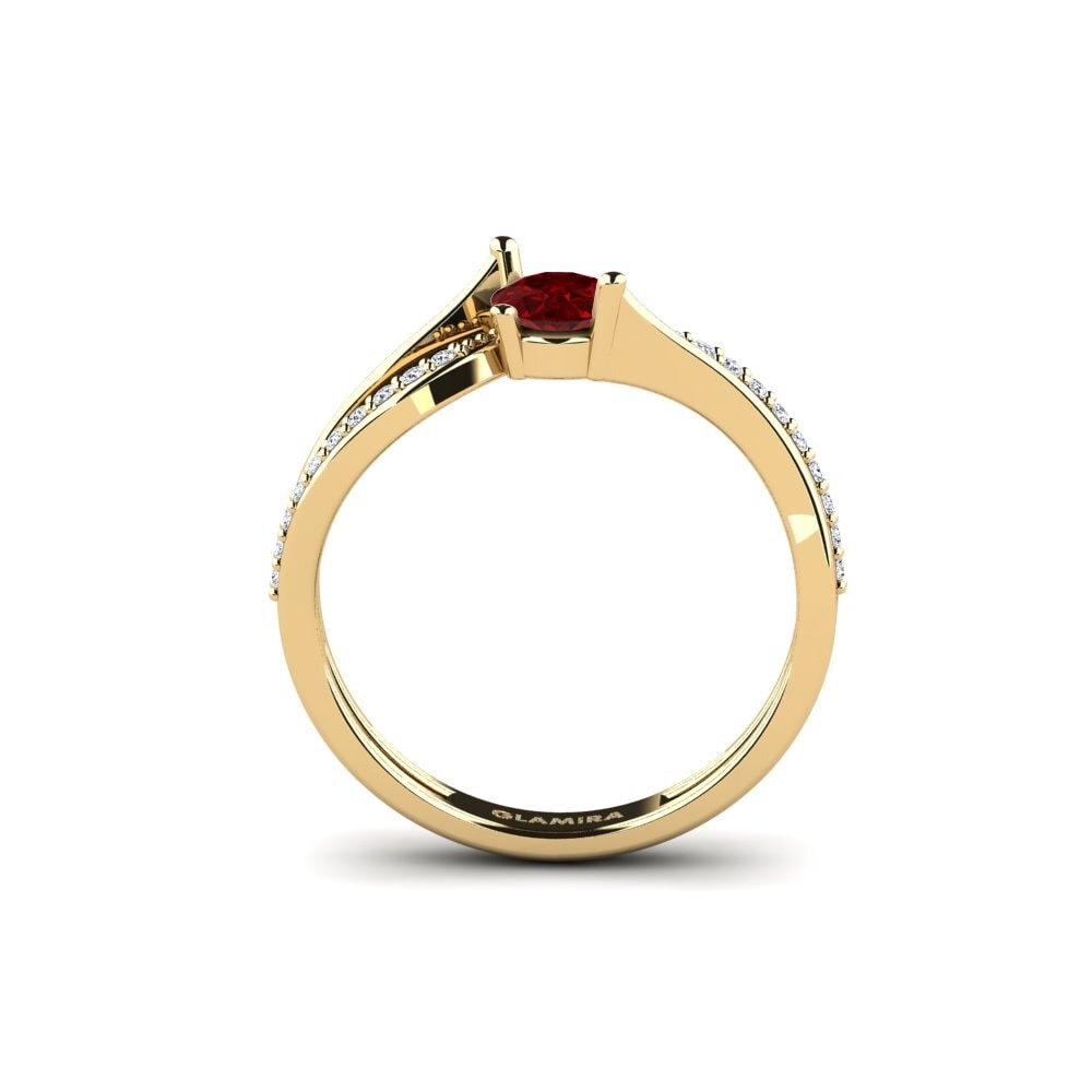 Ruby (Lab Created) Engagement Ring Zaahsuy