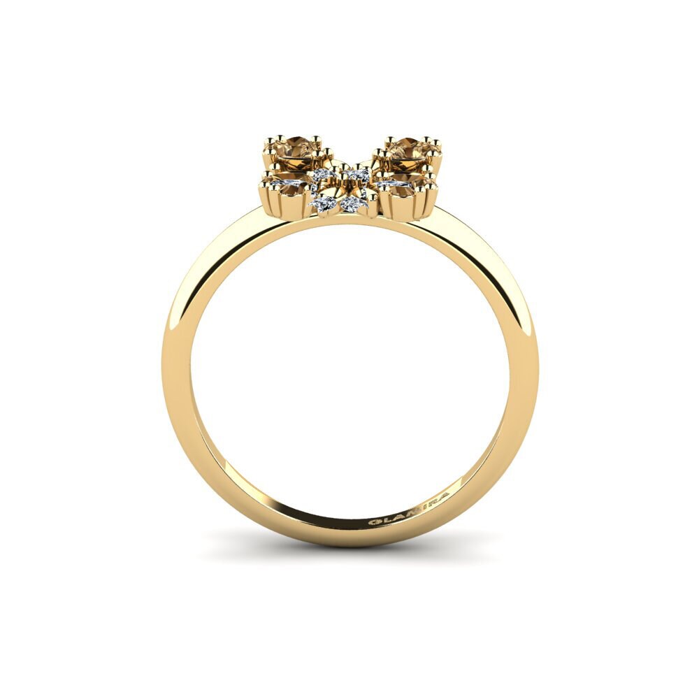 Diamant Brun Bague Obstanses
