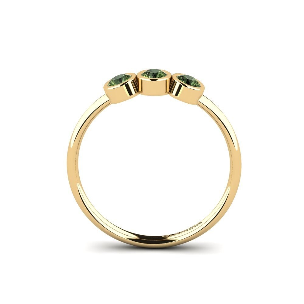 Green Sapphire Engagement Ring Picneted