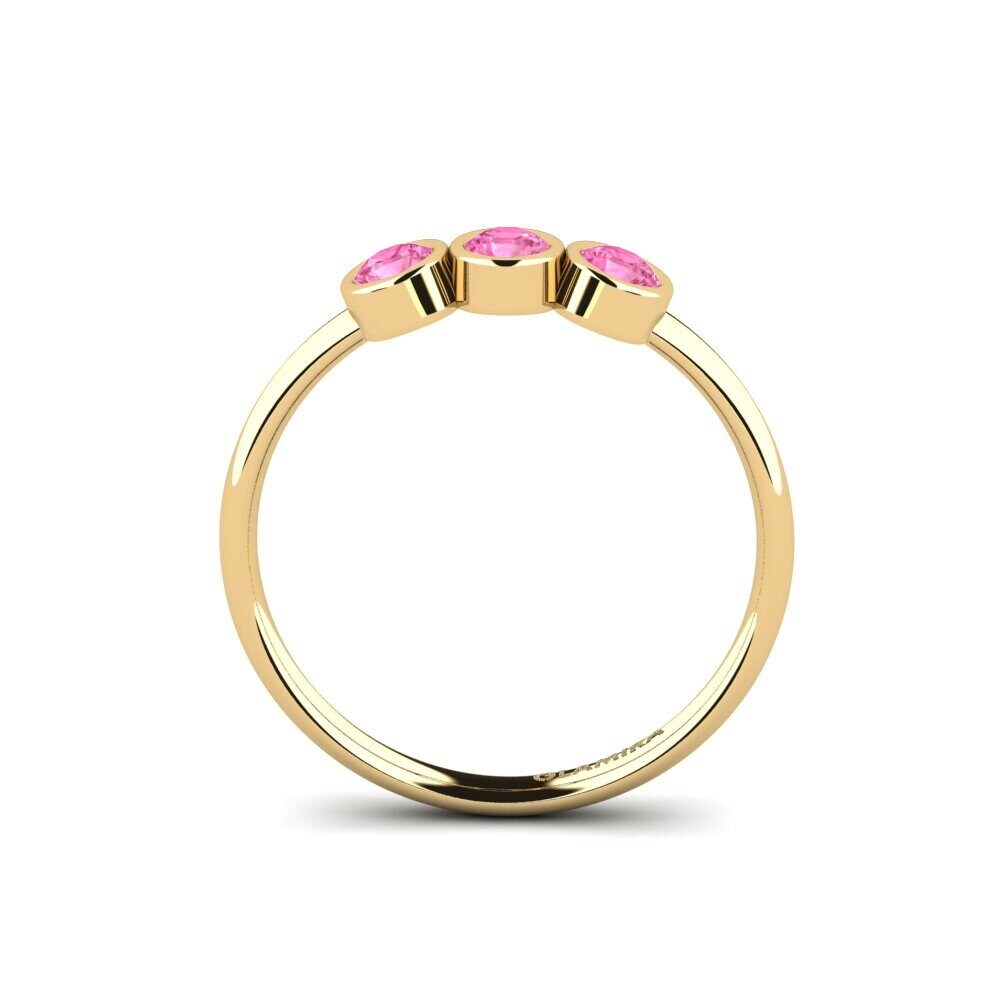Pink Sapphire Engagement Ring Picneted
