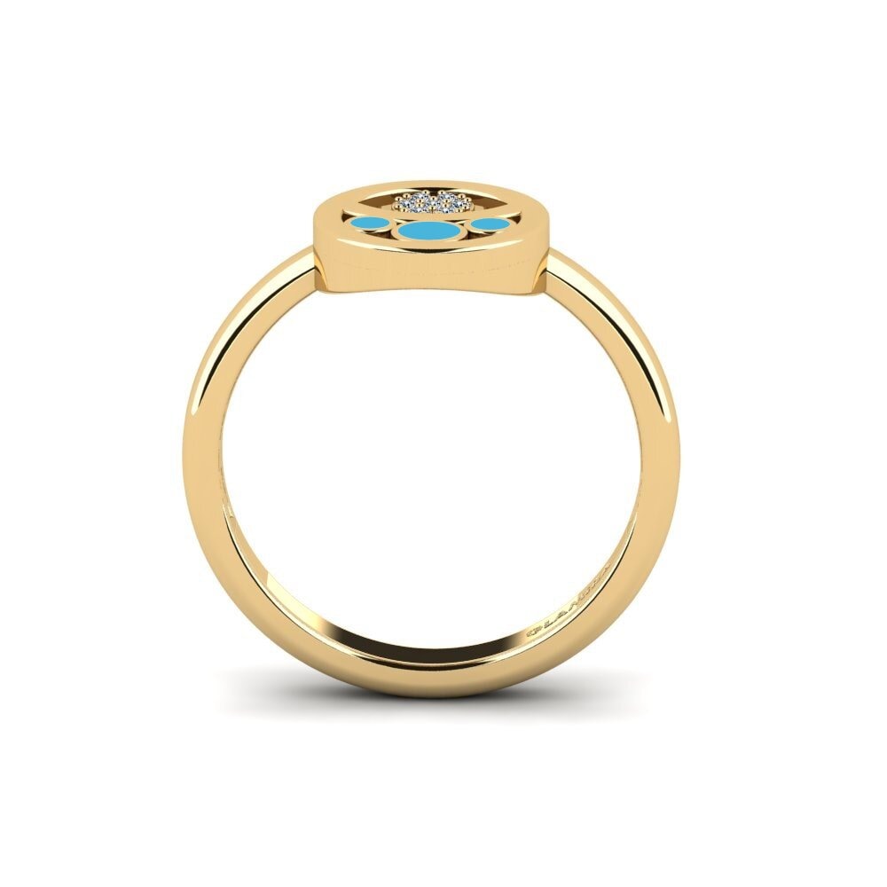 Or Jaune 9k Bague Pones