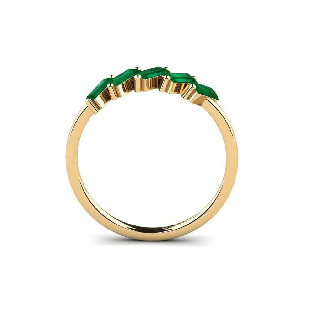 Green Zirconia Engagement Ring Porte