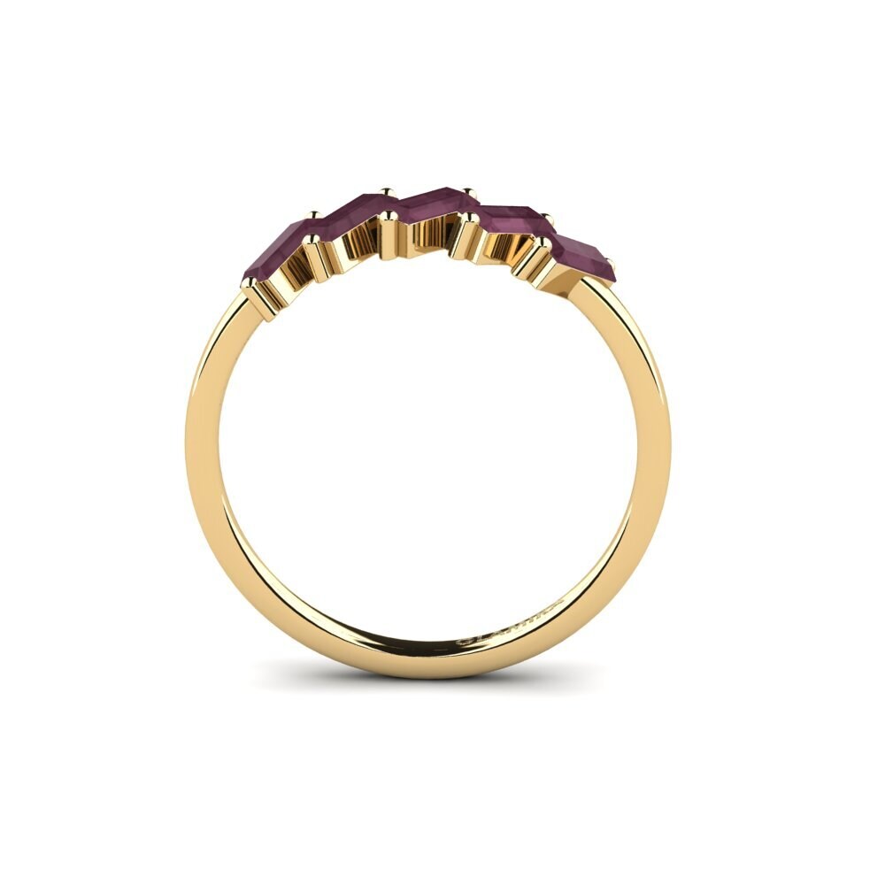 Rhodolite Garnet Engagement Ring Porte