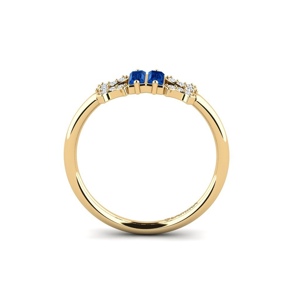 Dunkelblauer Zirkonia Ring Progatel