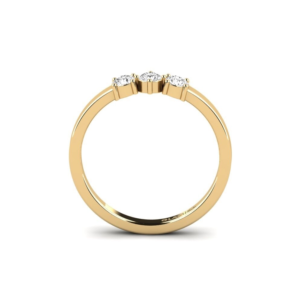 Zafiro blanco Anillo de compromiso Sappar
