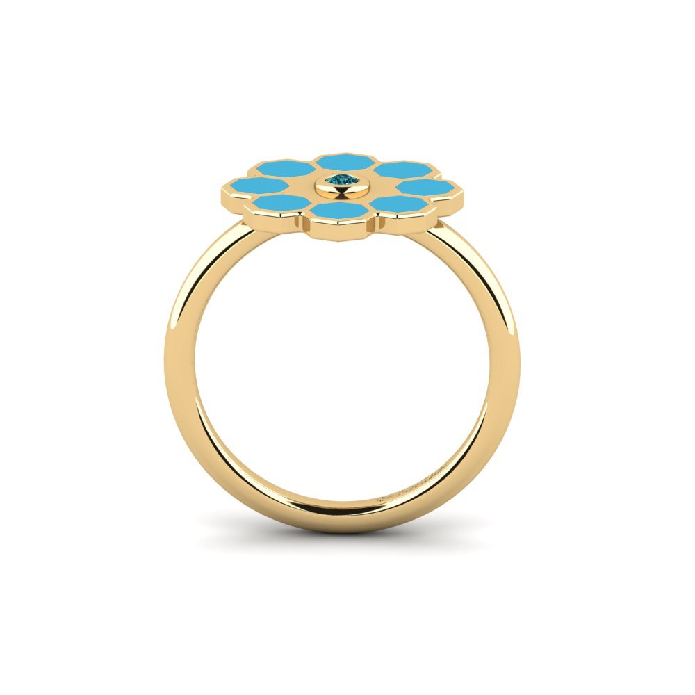 Blauer Diamant Ring Sculgi