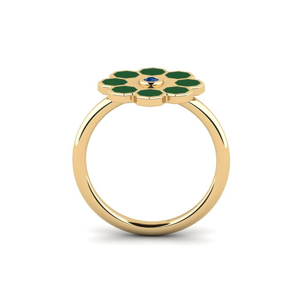 Dunkelblauer Zirkonia Ring Sculgi