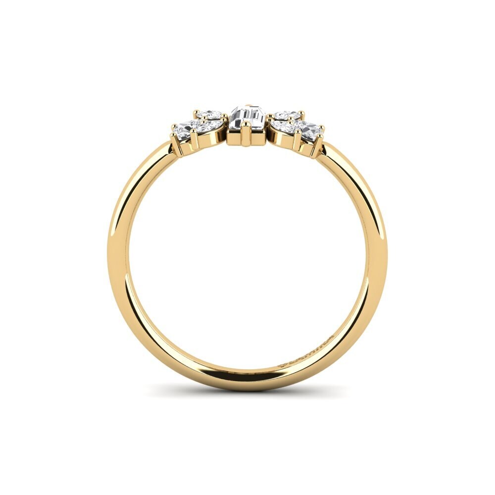 Zafiro blanco Anillo Scums