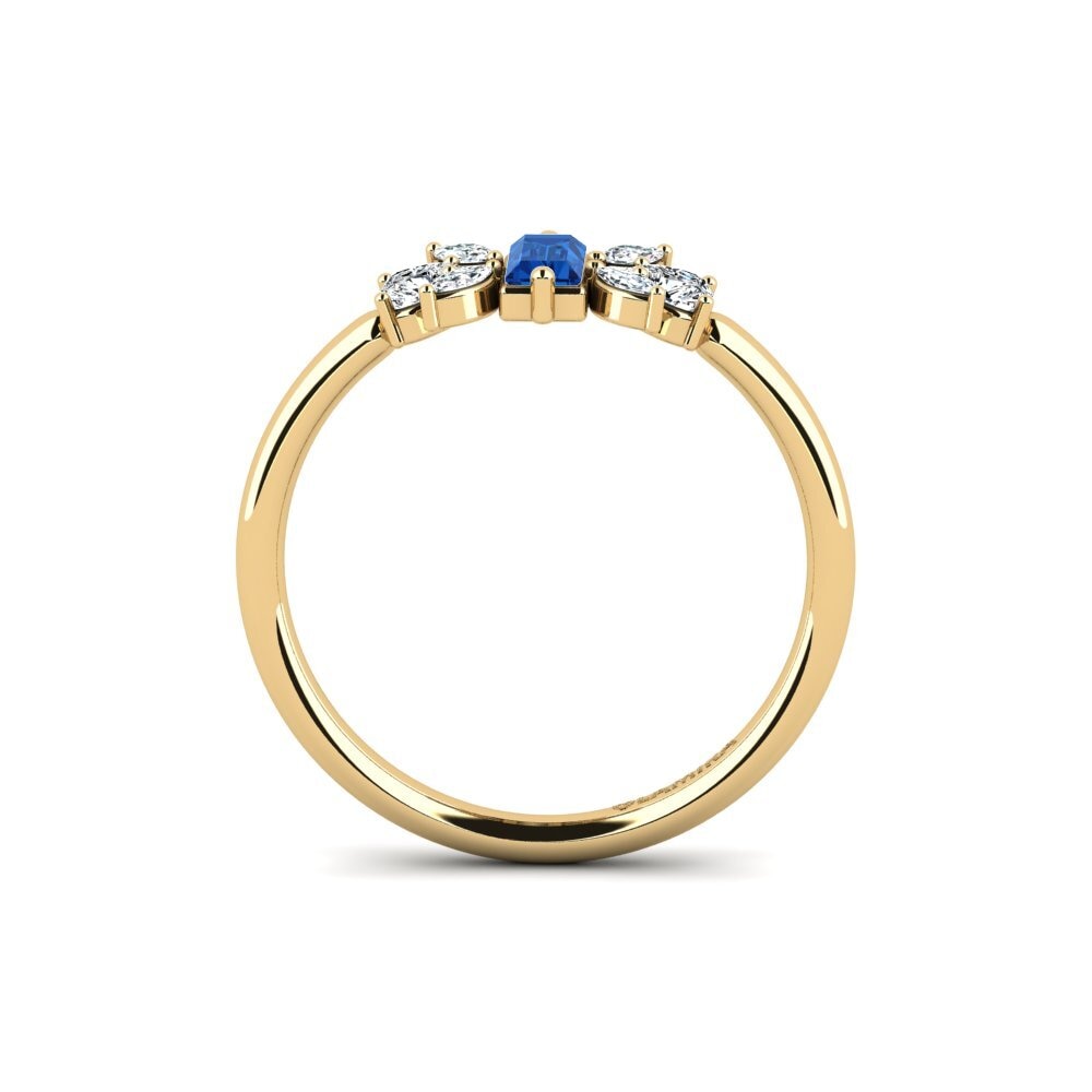 Dunkelblauer Zirkonia Ring Scums