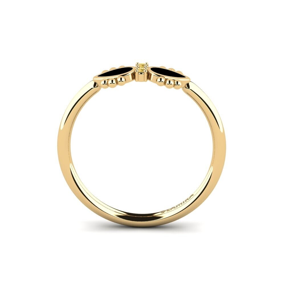 Diamante Amarelo Anel Shreake