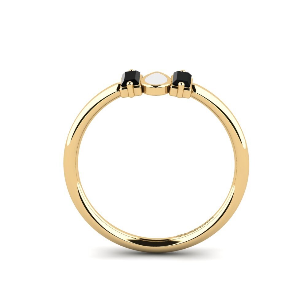Schwarzer Onyx Ring Sihgh