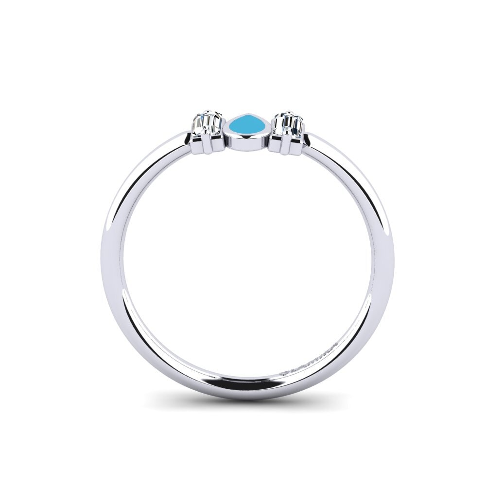 Weiß-Silber Ring Sihgh