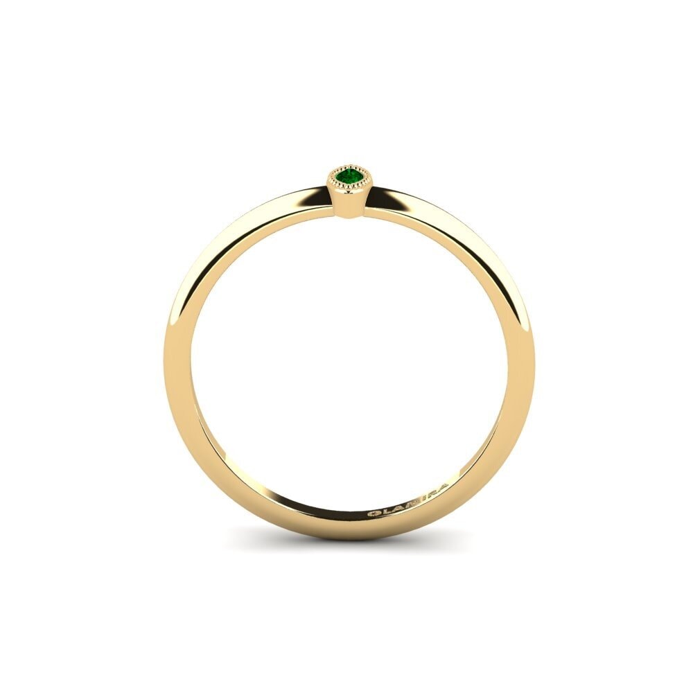 Green Zirconia Engagement Ring Snyed