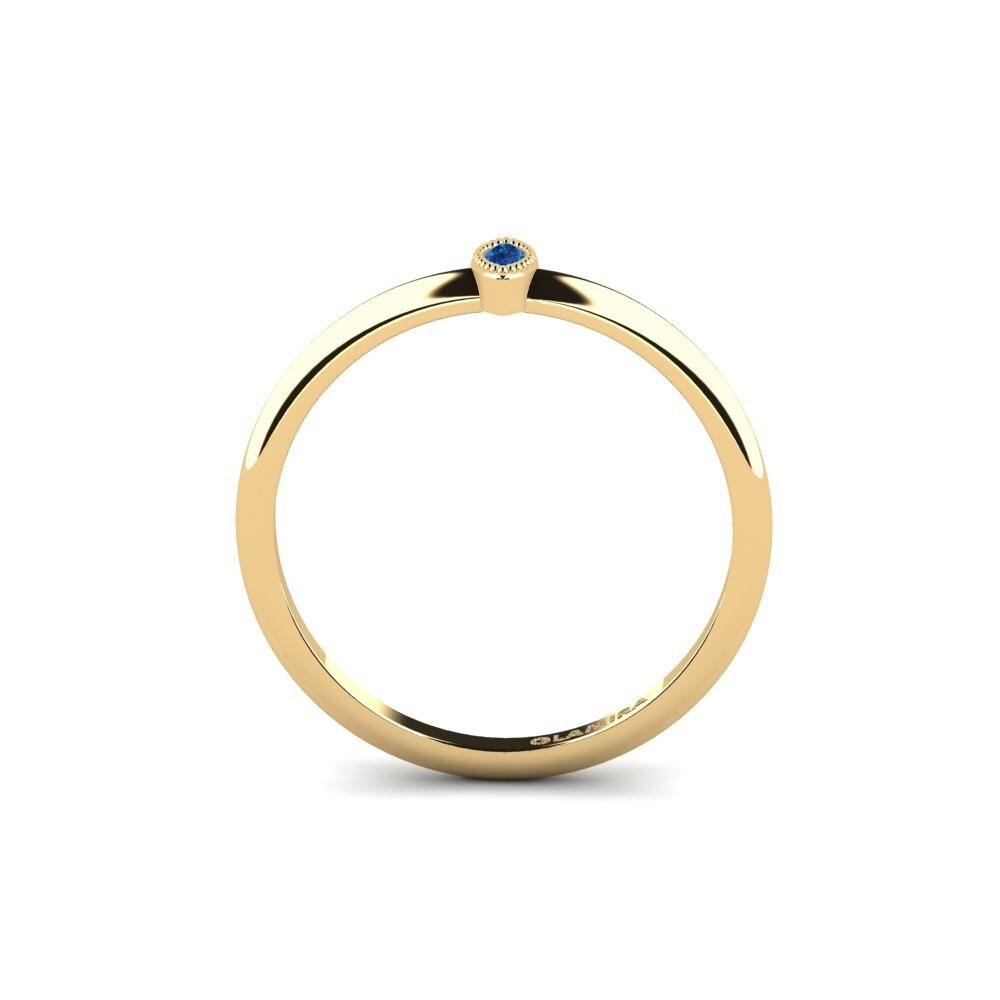 Dark Blue Zirconia Engagement Ring Snyed