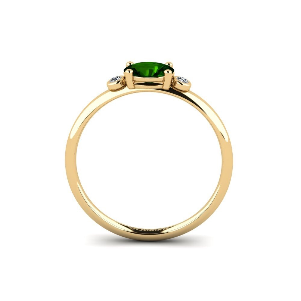 Green Tourmaline Engagement Ring Forsany