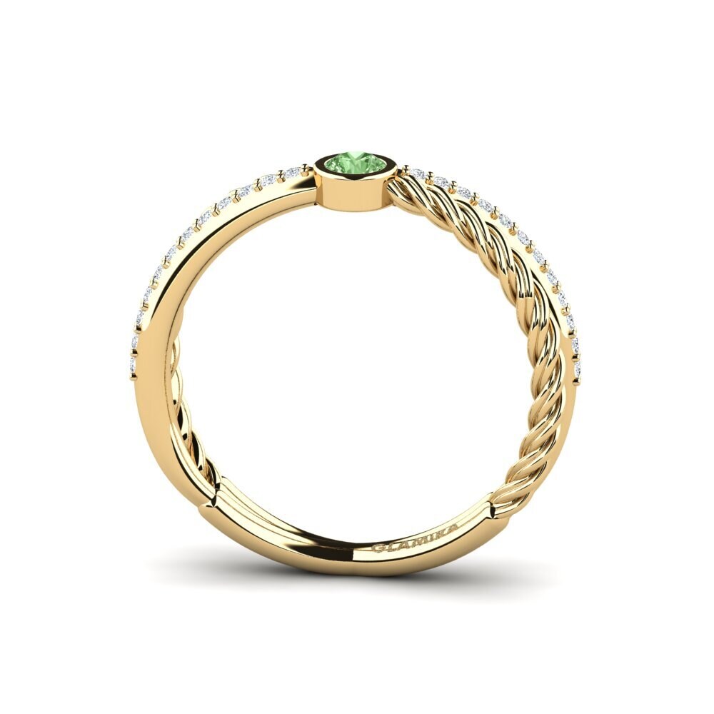Diamante Verde Anel de Noivado Luciazan