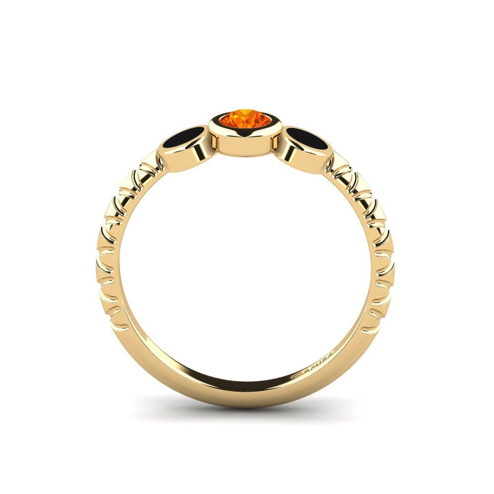 Orangefarbener Saphir Ring Owicim
