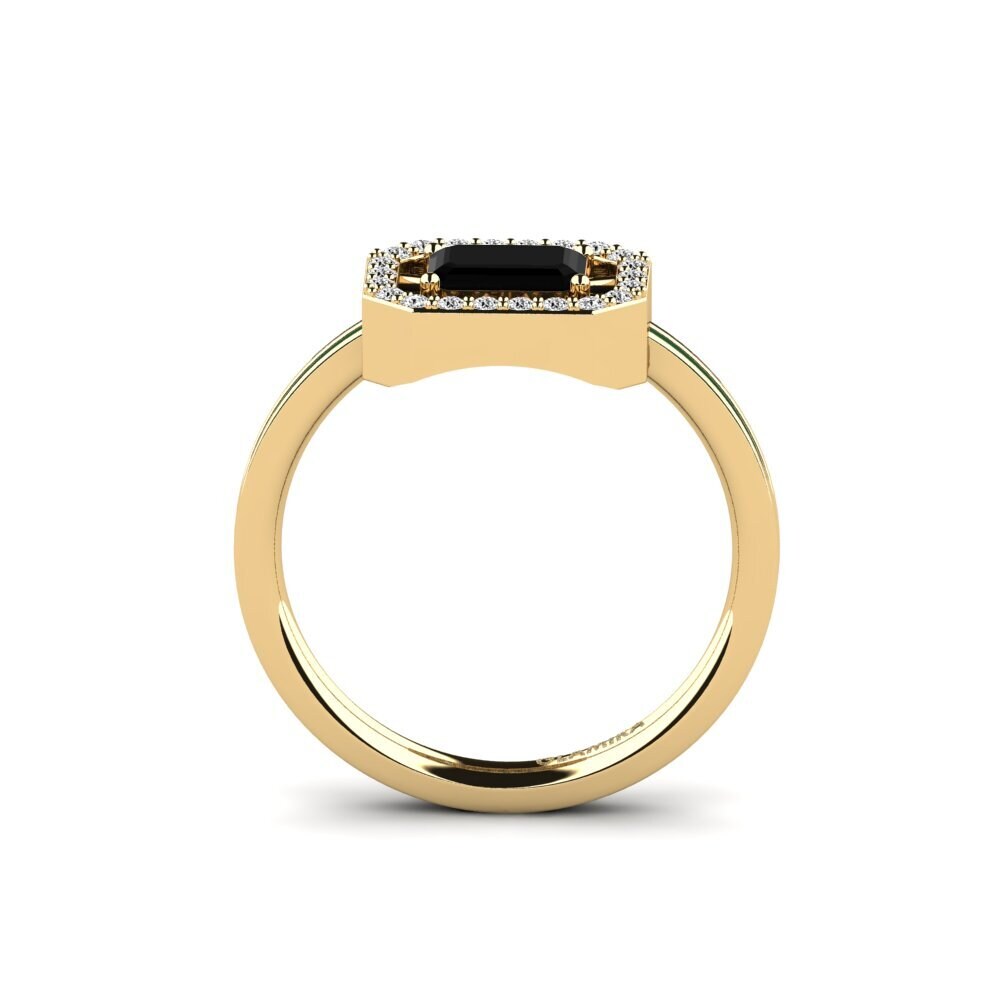 Schwarzer Onyx Ring Owroni