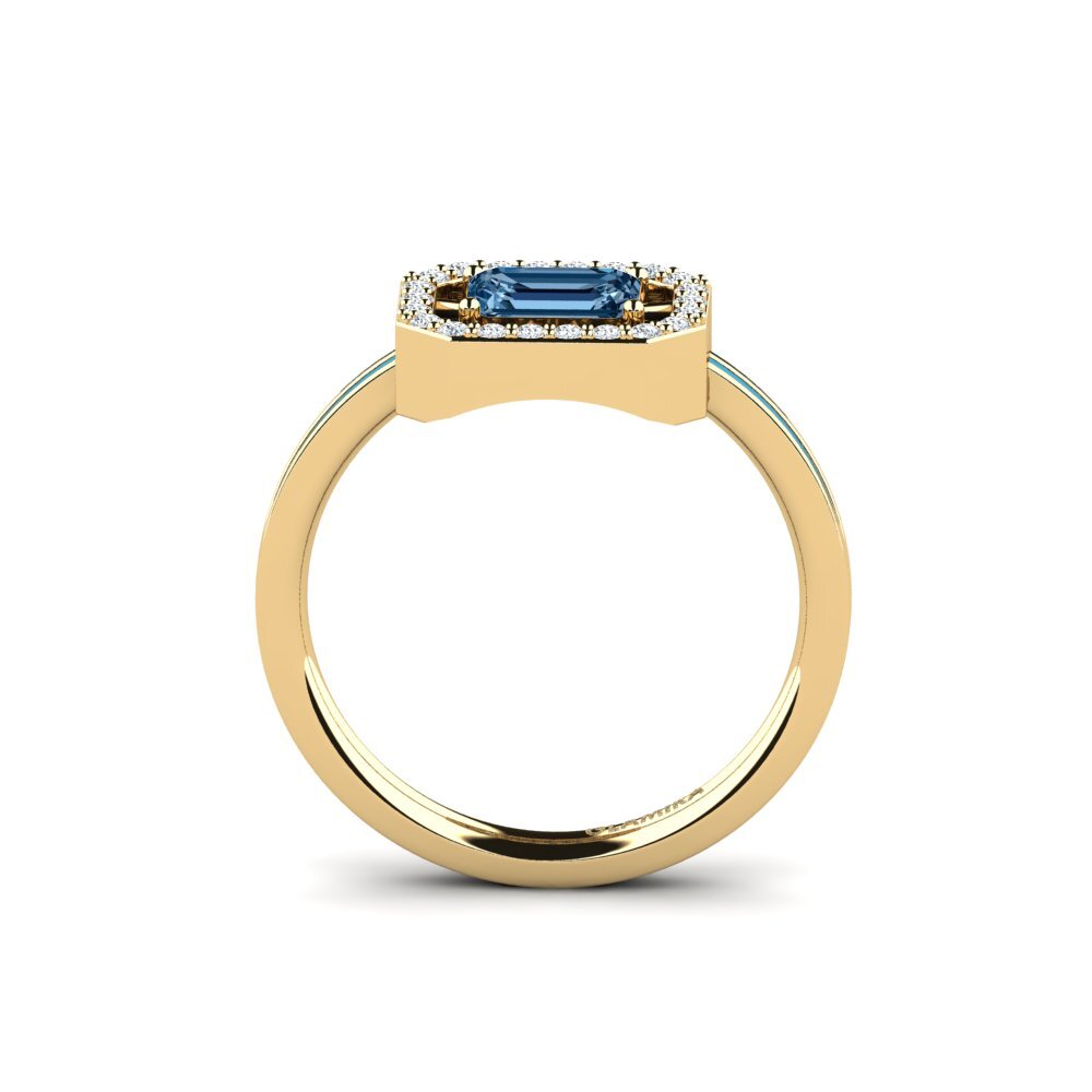 Blauer Diamant Ring Owroni