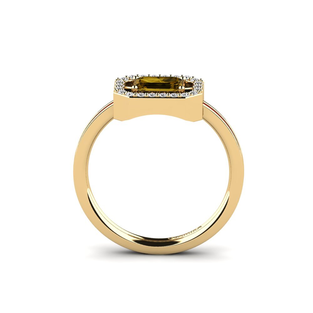 Brauner Zirkon Ring Owroni