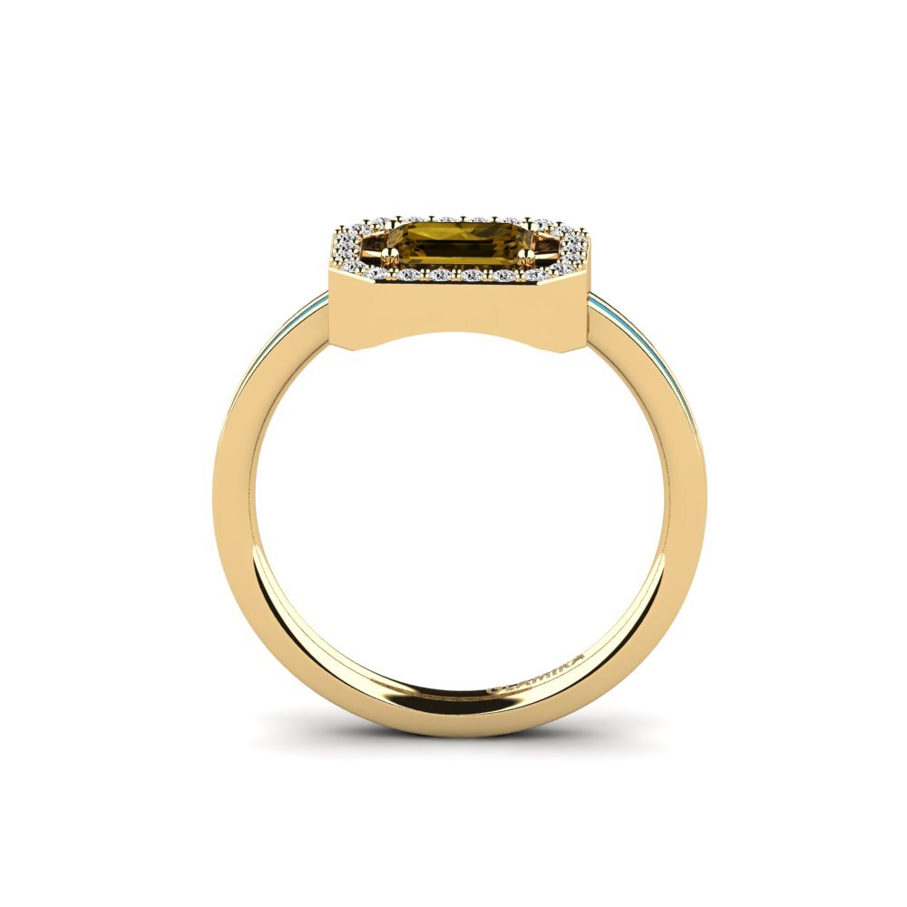 Brauner Zirkon Ring Owroni