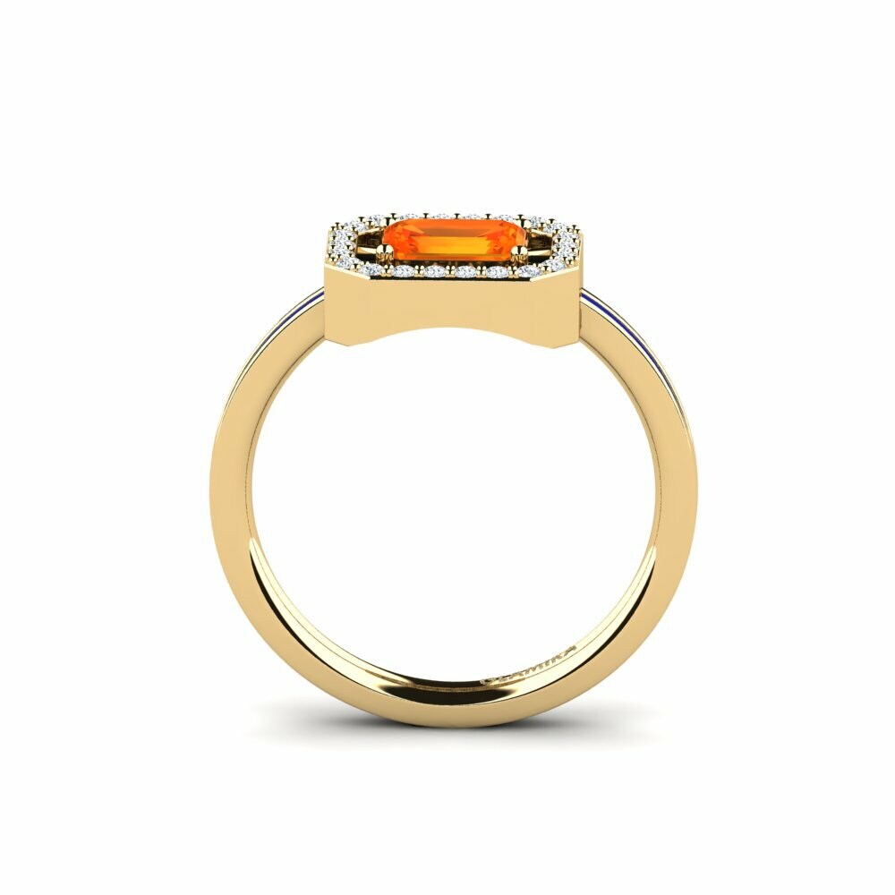 Saphir orange Bague Owroni