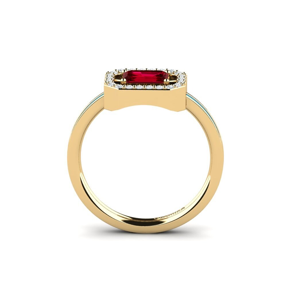 Roter Zirkonia Ring Owroni