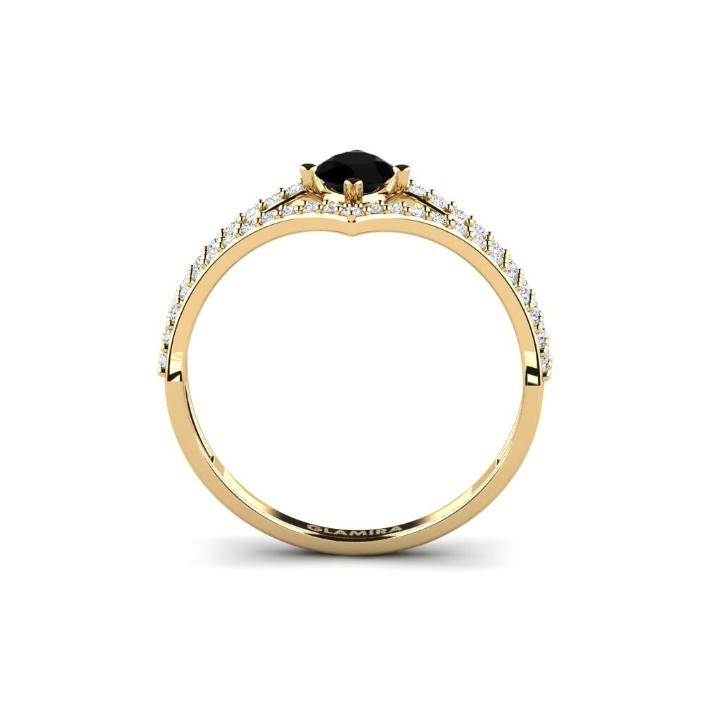 Black Sapphire Engagement Ring Rentere