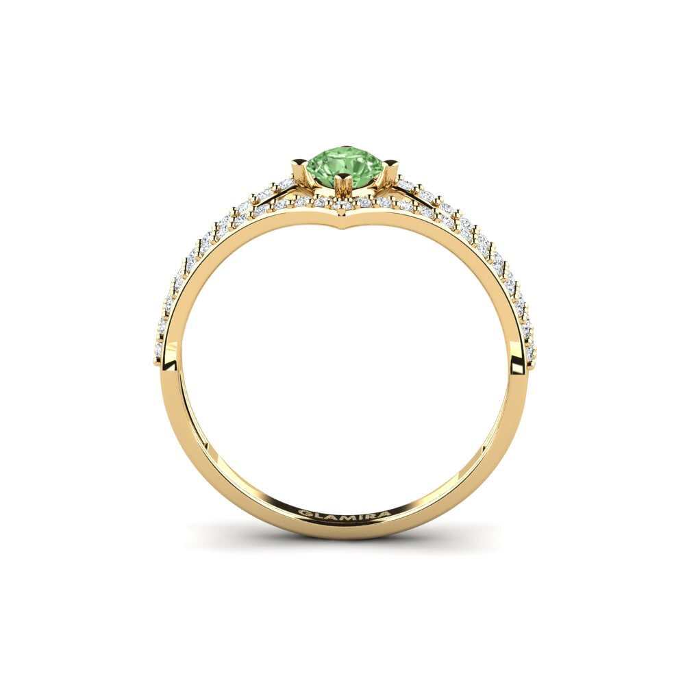 Diamante Verde Anel de Noivado Rentere