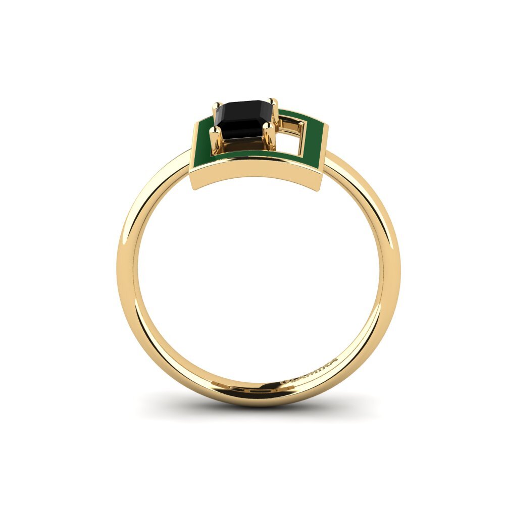 Schwarzer Onyx Ring Roble