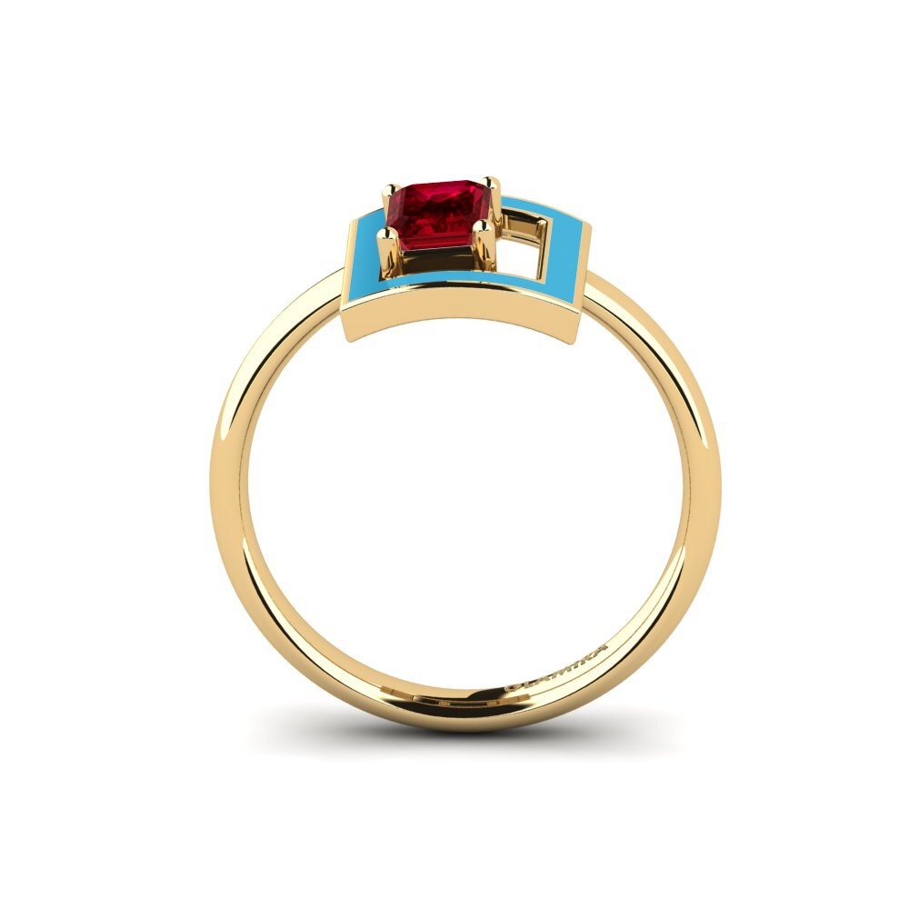 Roter Zirkonia Ring Roble
