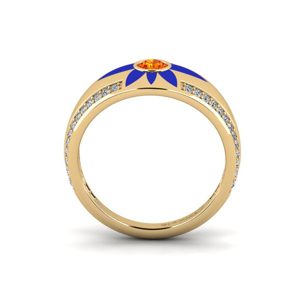 Saphir orange Bague Rochellxv