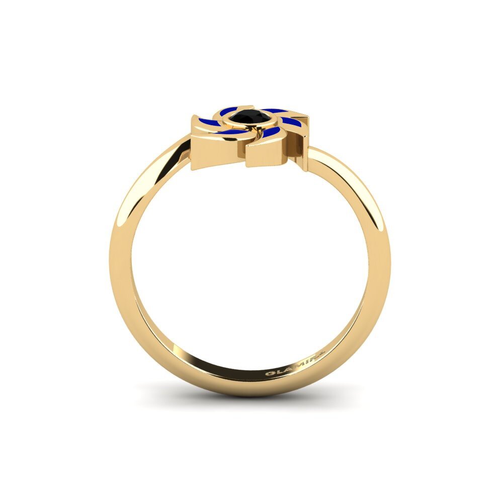 Schwarzer Saphir Ring Unspread