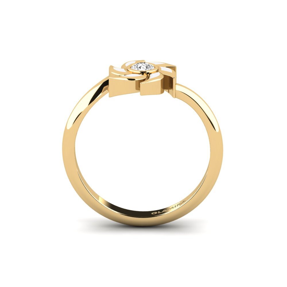 Weißer Saphir Ring Unspread