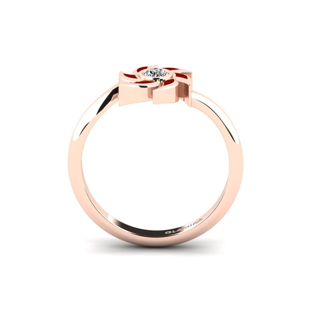 Rotgold 375 Ring Unspread