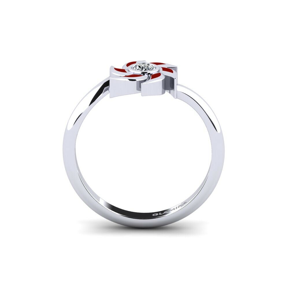 Argent Blanc Bague Unspread