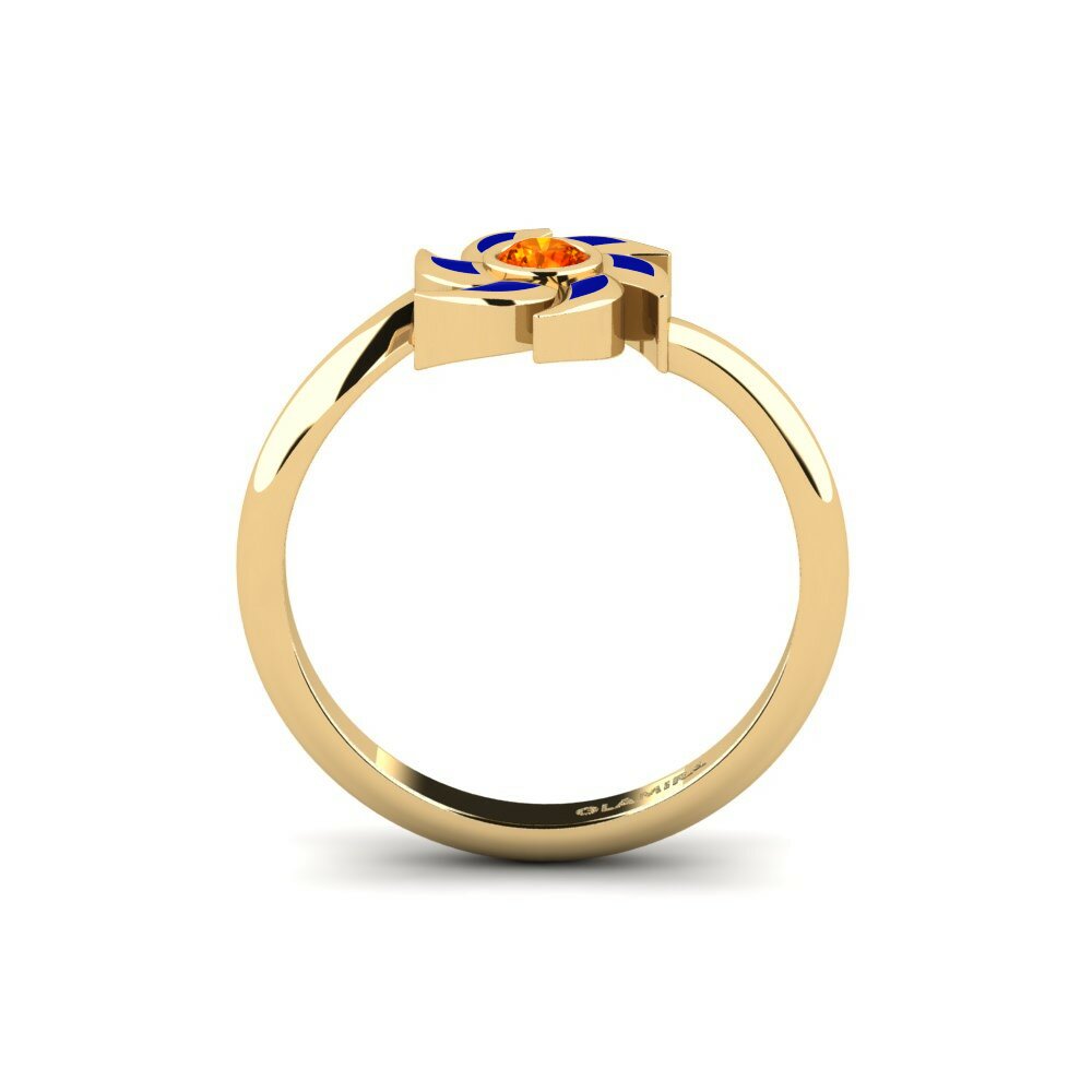 Saphir orange Bague Unspread