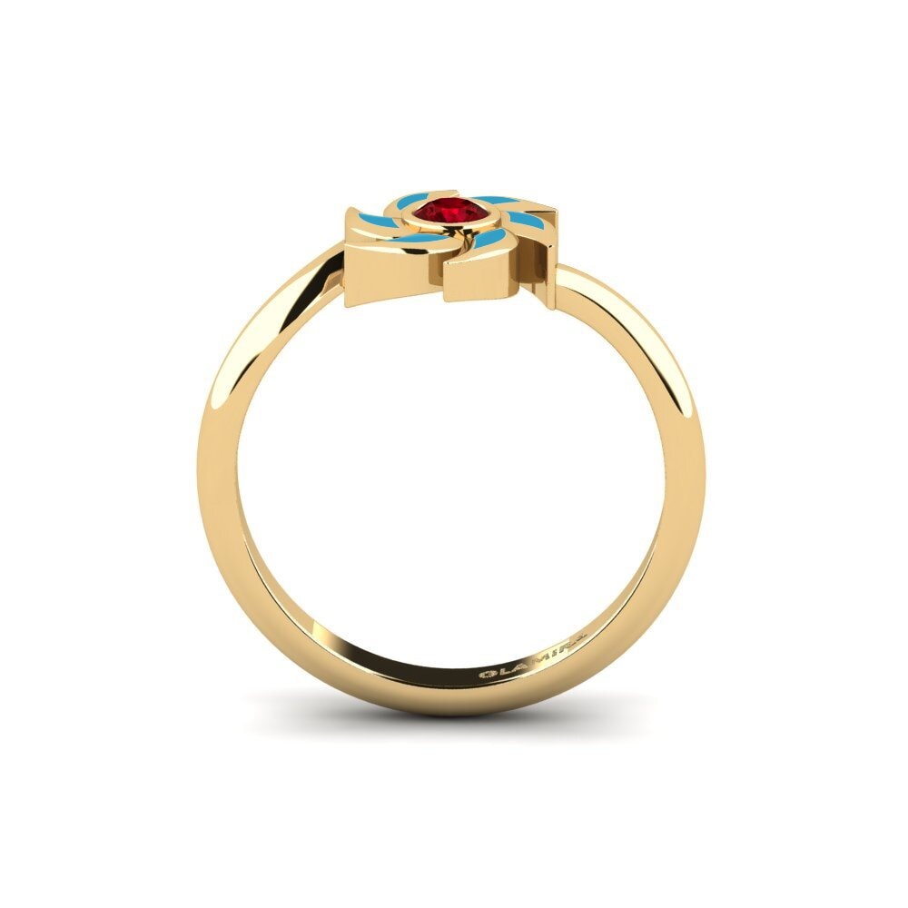 Roter Zirkonia Ring Unspread