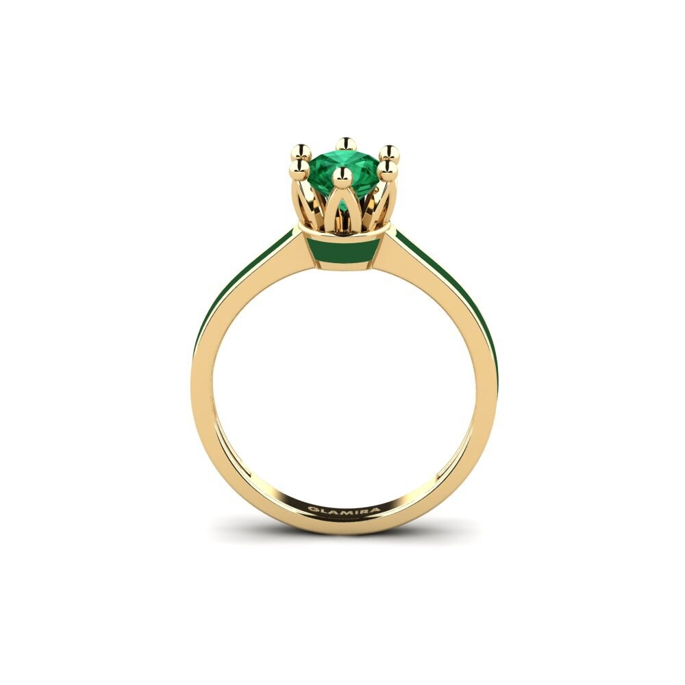 Smaragd (im Labor gezüchtet) Ring Uriss